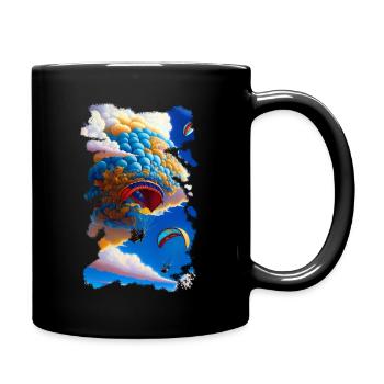 Paragliding feelings - Tasse einfarbig - Schwarz - Rechts