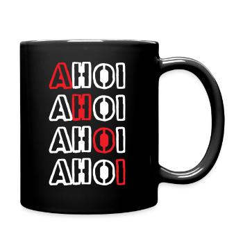 AHOI - Label126 - Tasse einfarbig - Schwarz - Rechts