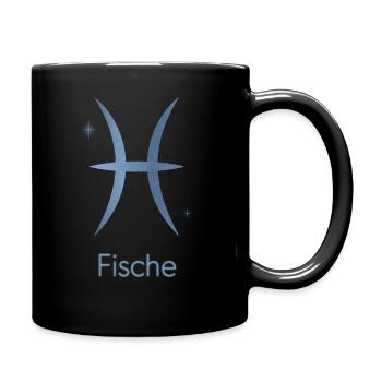 Sternzeichen Fische - Tasse einfarbig - Schwarz - Rechts