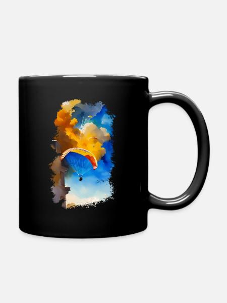 Parapente Aquarelle - Mug uni - noir