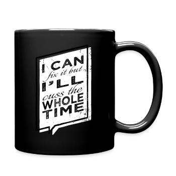 car aircraft mechanic dad repair gift idea - Full Colour Mug - black - Right