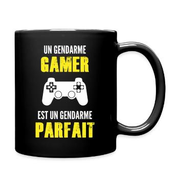 gendarme gamer / cadeau humour gendarme - Mug uni - noir - Droite