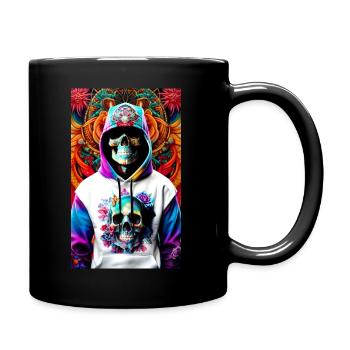 ARTWORK Hoodie Skull - Full Colour Mug - black - Right