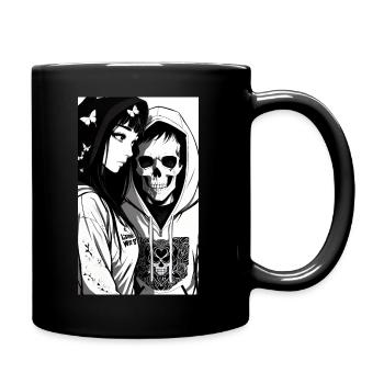 ARTWORK Love Eyes Couple - Tasse einfarbig - Schwarz - Rechts