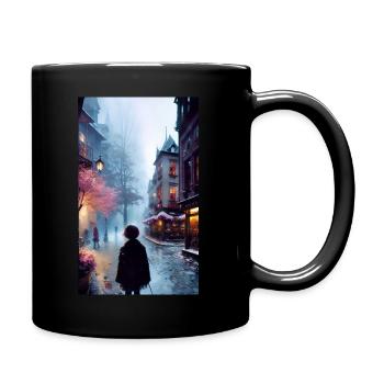 Dark Winter 01 - Tasse einfarbig - Schwarz - Rechts