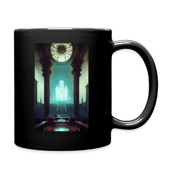 Dunkle Kathedrale 01 - Tasse einfarbig - Schwarz - Rechts