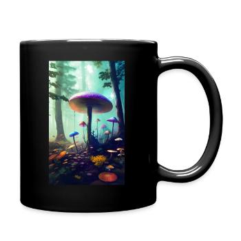 Magic Mushroom Forest 02 - Tasse einfarbig - Schwarz - Rechts