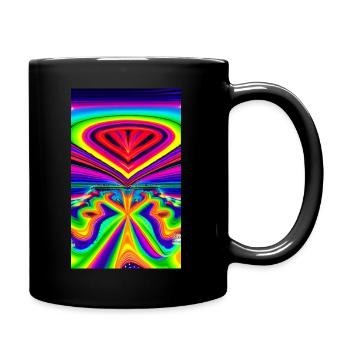 Psychedelische Farben 01 - Tasse einfarbig - Schwarz - Rechts