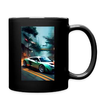 Dunkler Renner 01 - Tasse einfarbig - Schwarz - Rechts