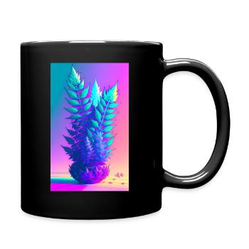 Plante colorée - Mug uni - noir - Droite
