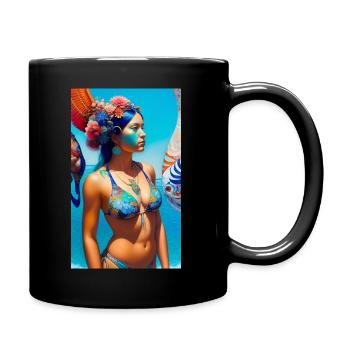 Bikini Girl 01 - Full Colour Mug - black - Right