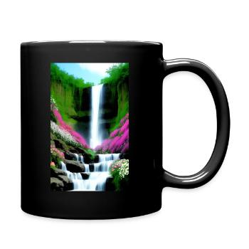 Waterfall 01 - Full Colour Mug - black - Right