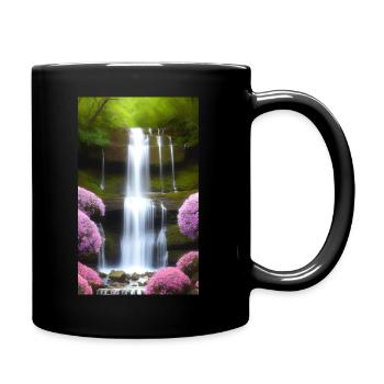 Waterfall 03 - Full Colour Mug - black - Right