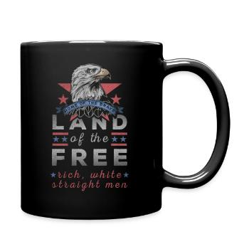 La terre des riches hommes blancs hétérosexuels libres - Mug uni - noir - Droite