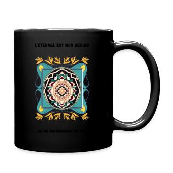 fleurs Vie fleurie - Mug uni - noir - Droite