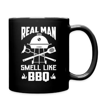 L’homme réel sent comme un barbecue Smoker Barbecue Grilling - Mug uni - noir - Droite