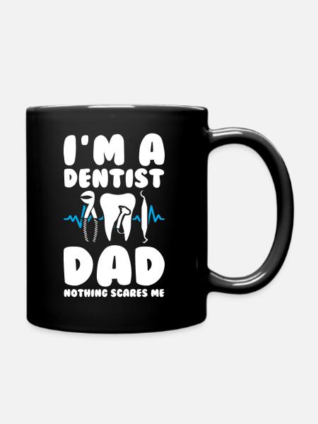 Dentist Dad - Tasse einfarbig - Schwarz