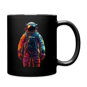Astronaut in a space suit - Tasse einfarbig - Schwarz - Rechts