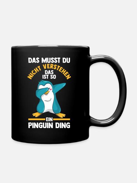 Tiermotiv Pinguin - Tasse einfarbig - Schwarz