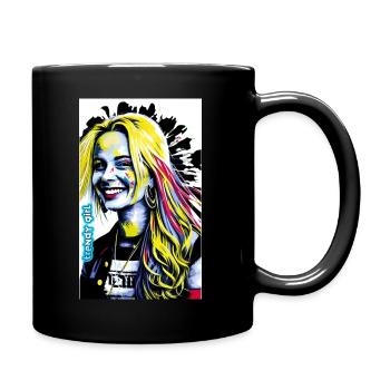 trendy girl - satisfied - Tasse einfarbig - Schwarz - Rechts