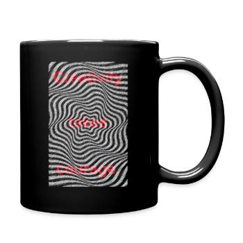 Kreativität braucht Mut Kunstzitat Grafik - Tasse einfarbig - Schwarz - Rechts