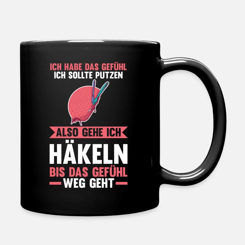 Stricken Nähen Häkeln - Tasse einfarbig - Schwarz
