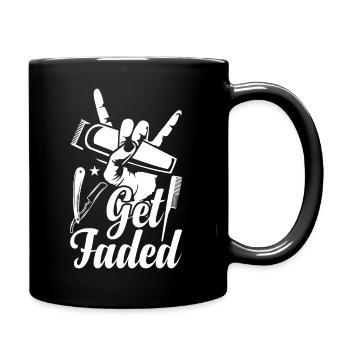 Get Faded Barber Saying Hairdresser - Full Colour Mug - black - Right