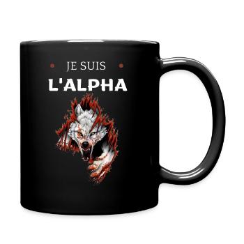 Je suis l'alpha t-shirt - Mug uni - noir - Droite
