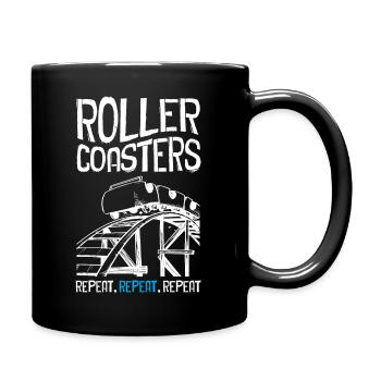 Répétition de montagnes russes - Mug uni - noir - Droite