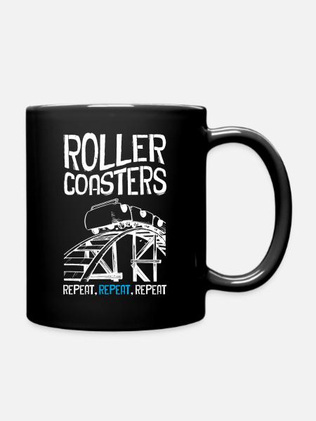 Roller Coaster Repeat - Tasse einfarbig - Schwarz