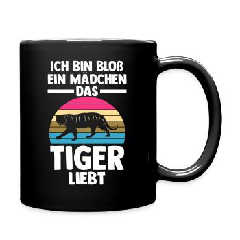 Tiger Motiv - Tasse einfarbig - Schwarz - Rechts