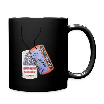Erkennungsmarke WEST VIRGINIA Musik - Tasse einfarbig - Schwarz - Rechts