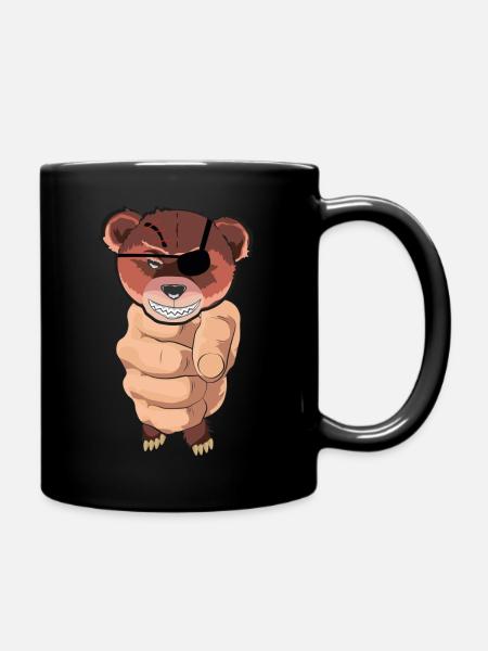 Teddybär - Tasse einfarbig - Schwarz