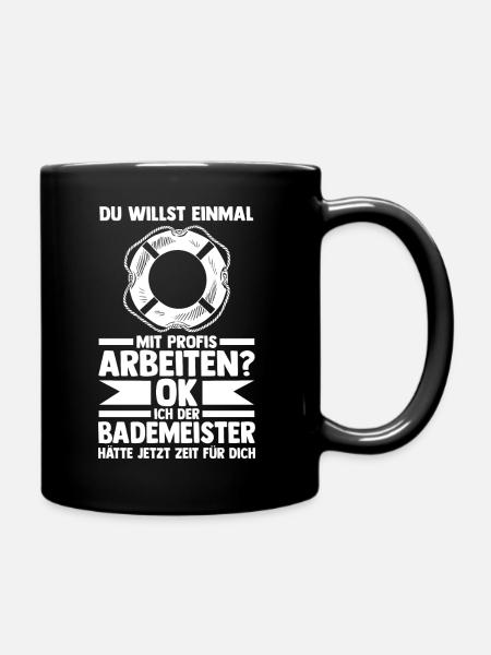 Rettungsschwimmer Bademeister - Tasse einfarbig - Schwarz