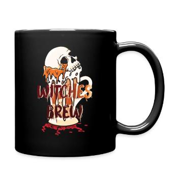 Witches brew witch brew Halloween skull skull - Full Colour Mug - black - Right
