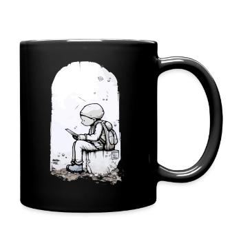 Seb Straßenkunst - Tasse einfarbig - Schwarz - Rechts