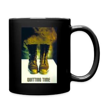 Quitting time, Feierabend - Tasse einfarbig - Schwarz - Rechts