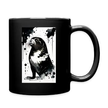 Adorable délice de phoque - Mug uni - noir - Droite