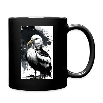 Anmutige Möwe am Horizont - Tasse einfarbig - Schwarz - Rechts