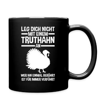 Truthuhn Truthahn - Tasse einfarbig - Schwarz - Rechts