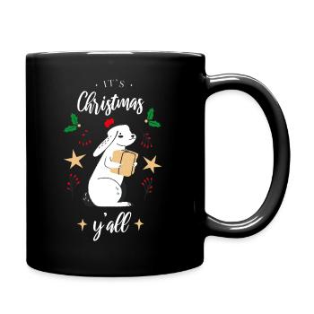 Its Christmas yall - Weihnachtsdesign - Tasse einfarbig - Schwarz - Rechts