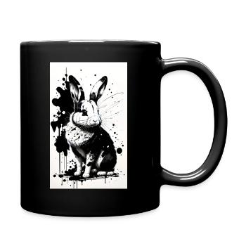 Lapin mignon - Mug uni - noir - Droite