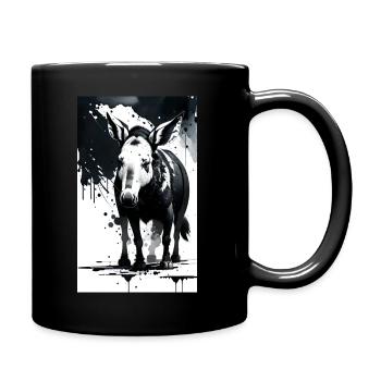 Niedliches Erdferkel - Tasse einfarbig - Schwarz - Rechts