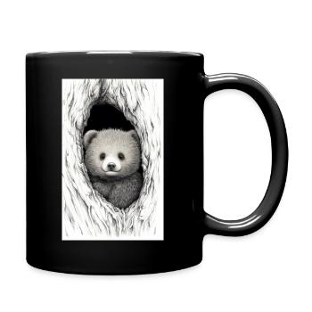 Baby Bär - Baby Teddy - Tasse einfarbig - Schwarz - Rechts