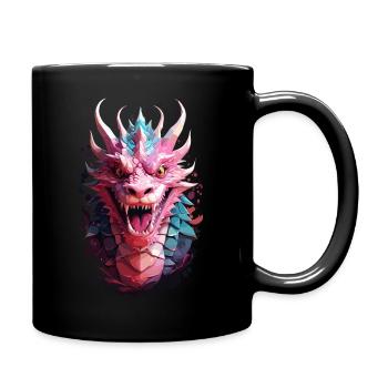 Dragon's Gloomy Gaze - Full Colour Mug - black - Right