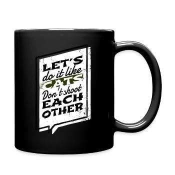 bday disarmament 1960s peace movement bird happy - Tasse einfarbig - Schwarz - Rechts