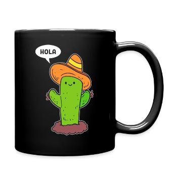 Hola Gärtner - Tasse einfarbig - Schwarz - Rechts