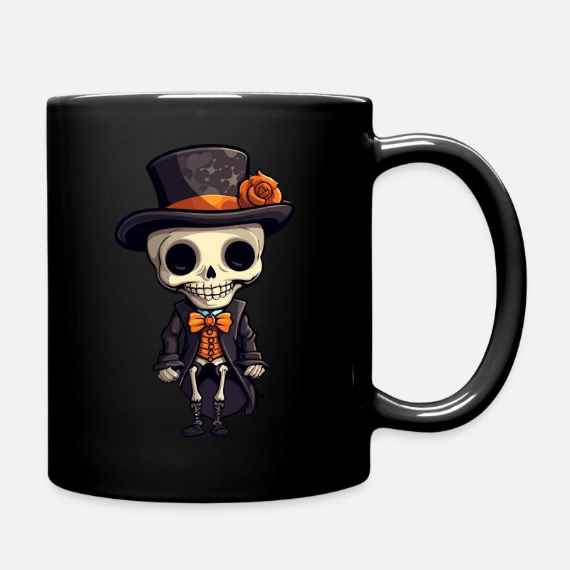 Skeleton Halloween - Full Colour Mug - black