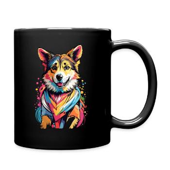 Bunte Hundemotive für wahre Hundeliebe Doglover - Tasse einfarbig - Schwarz - Rechts