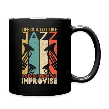 La vie ressemble beaucoup au jazz Design pour un amateur de jazz - Mug uni - noir - Droite